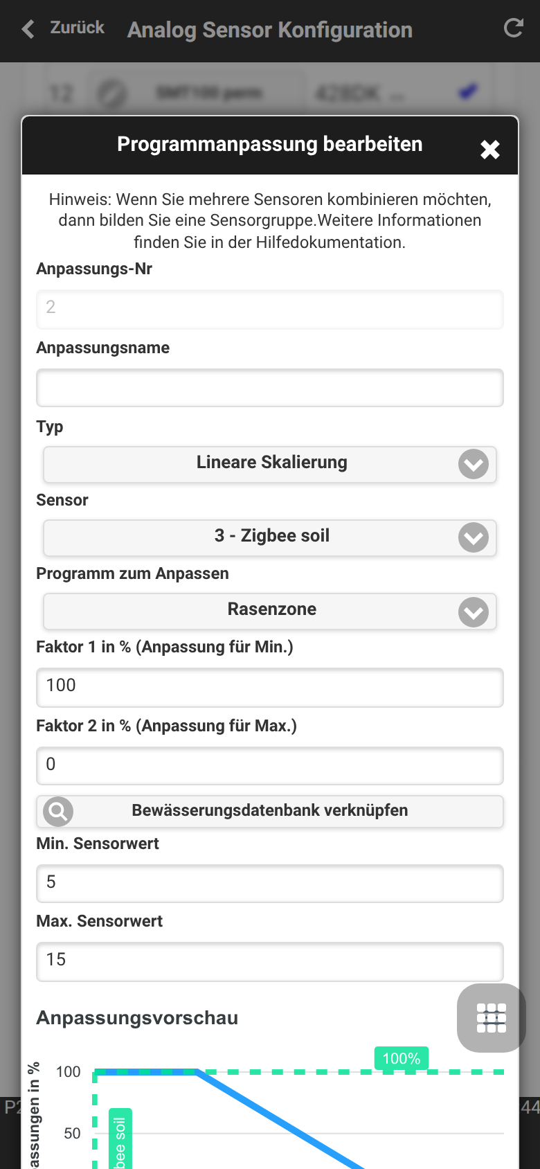 Neue Programm-Anpassung