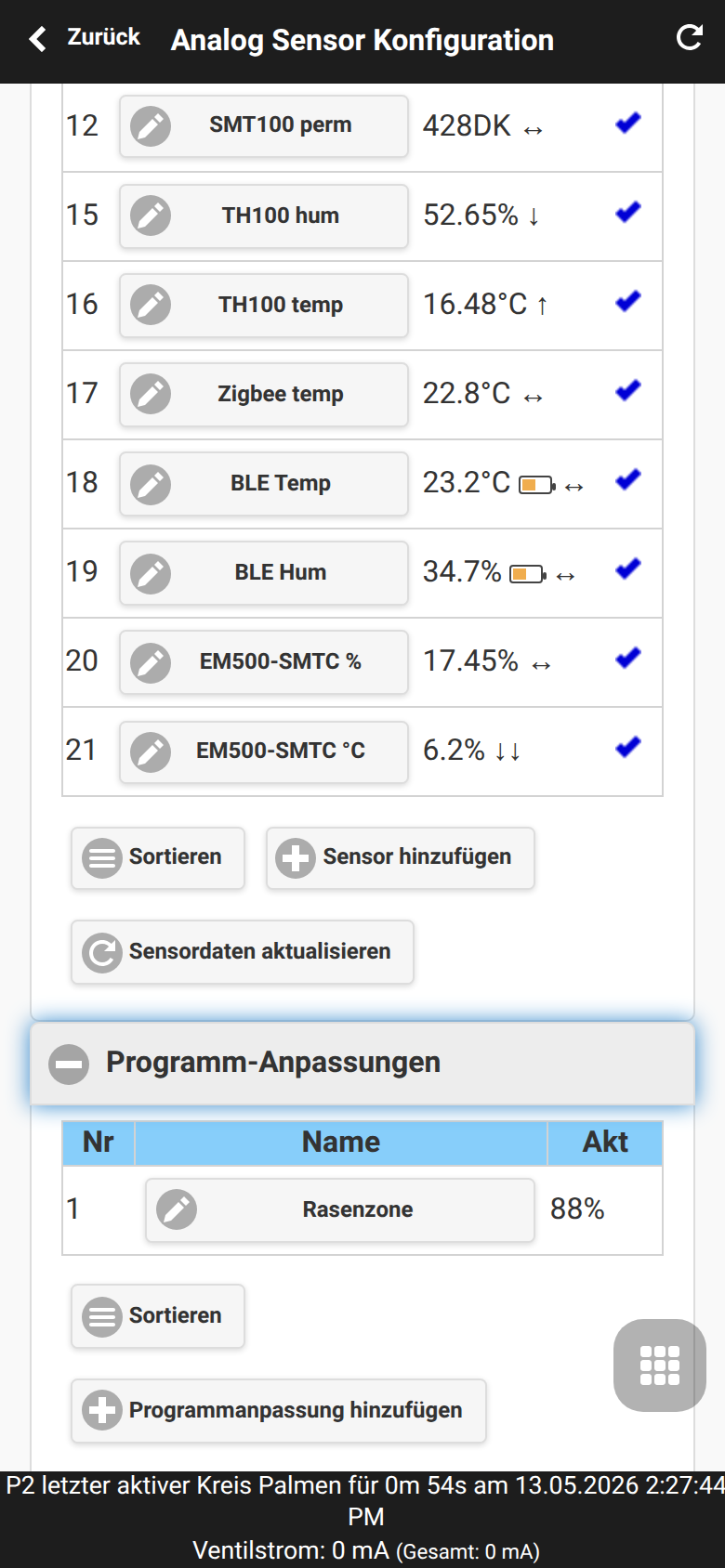 Programm-Anpassungen