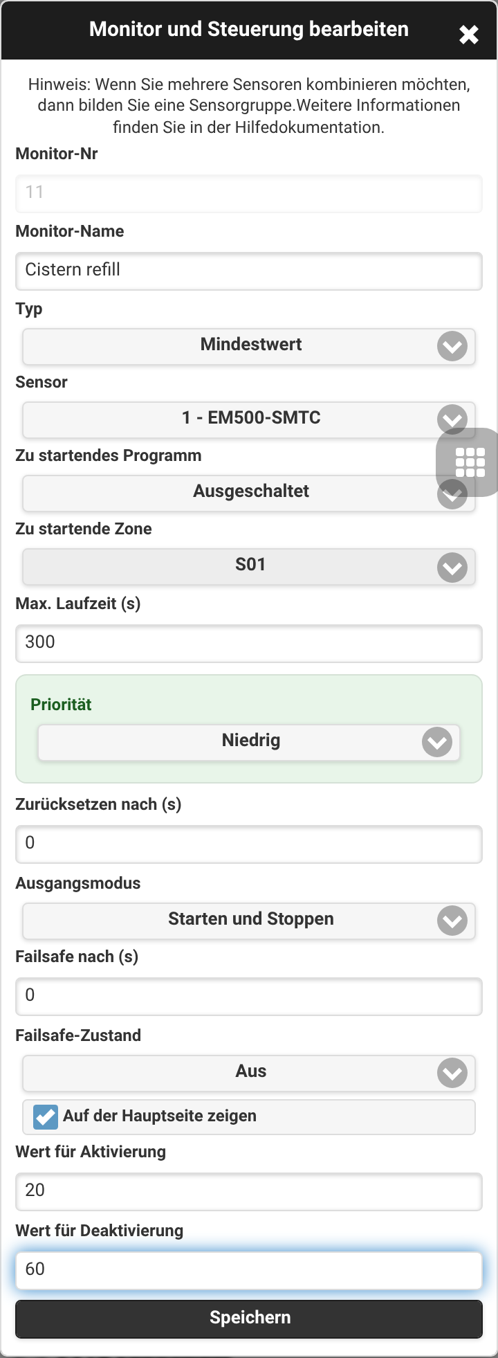 Mindestwert-Monitor
