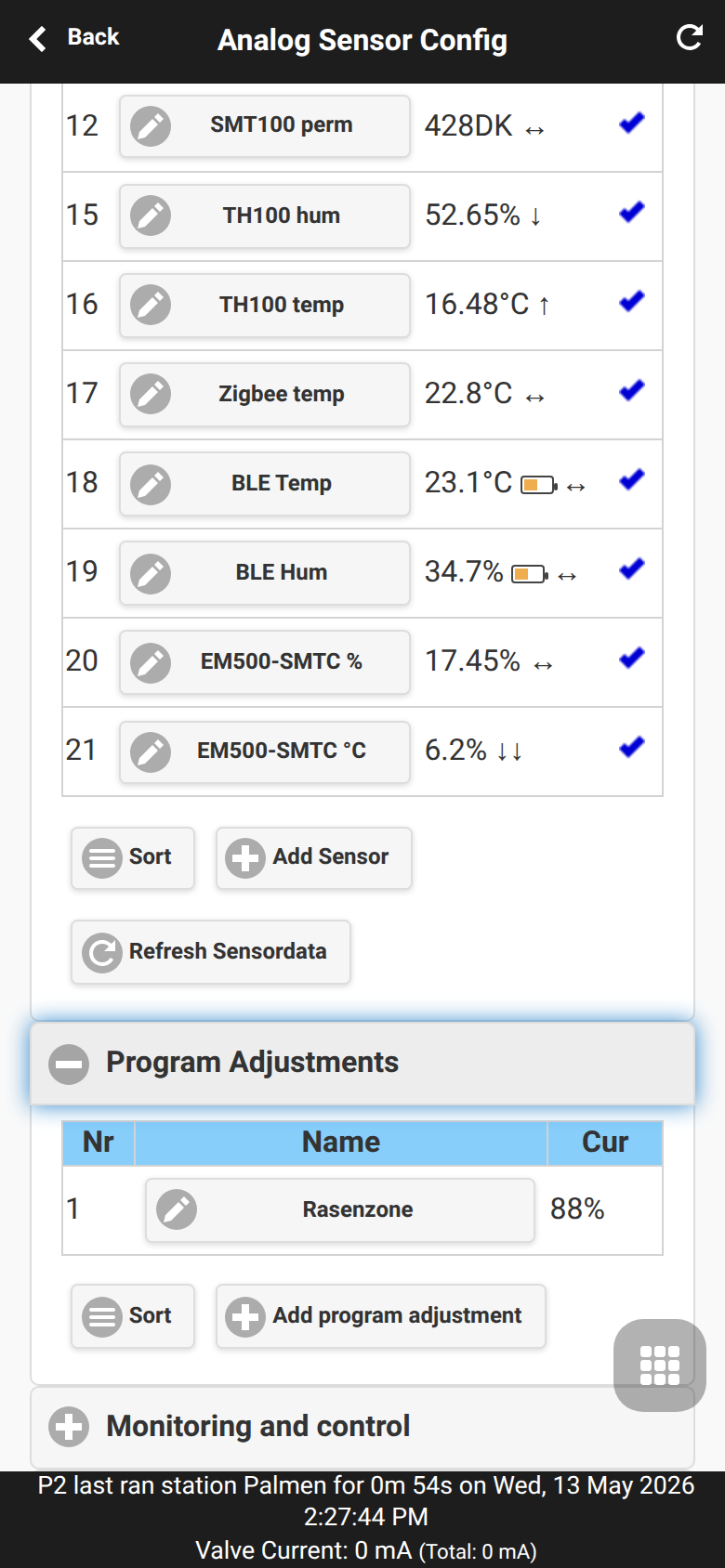 Program Adjustments