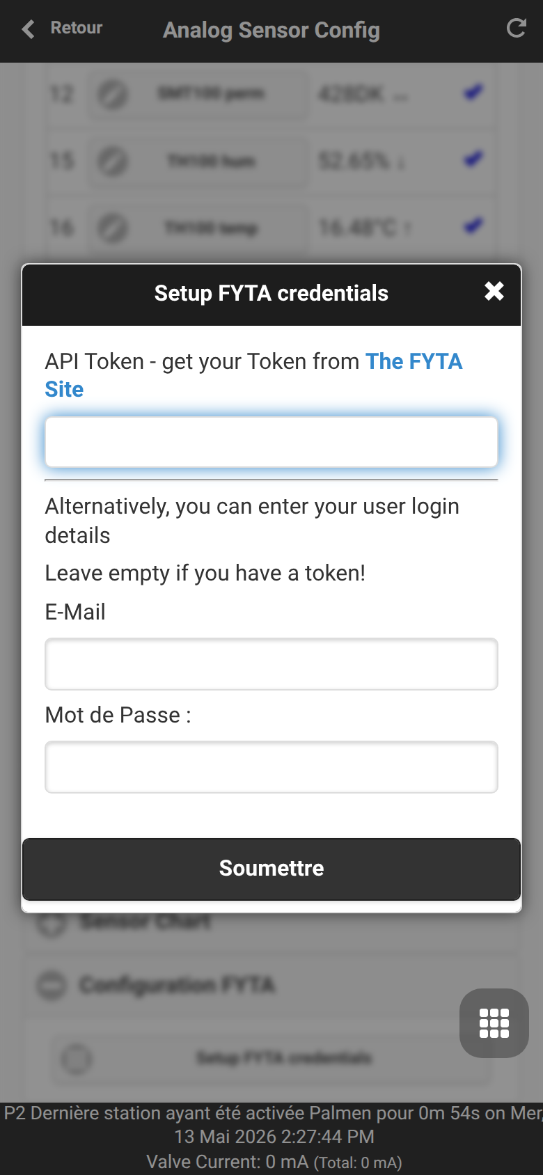 Identifiants FYTA