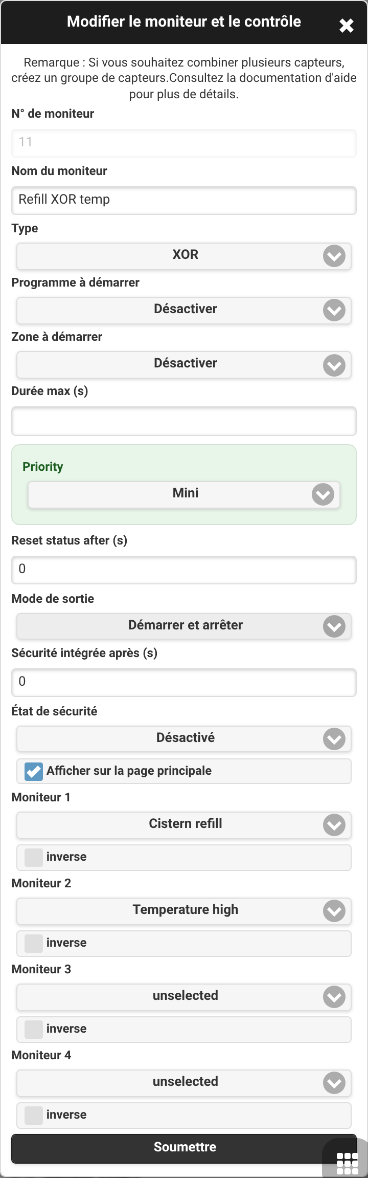Monitor XOR