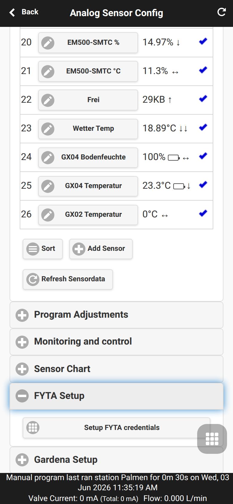 FYTA Setup