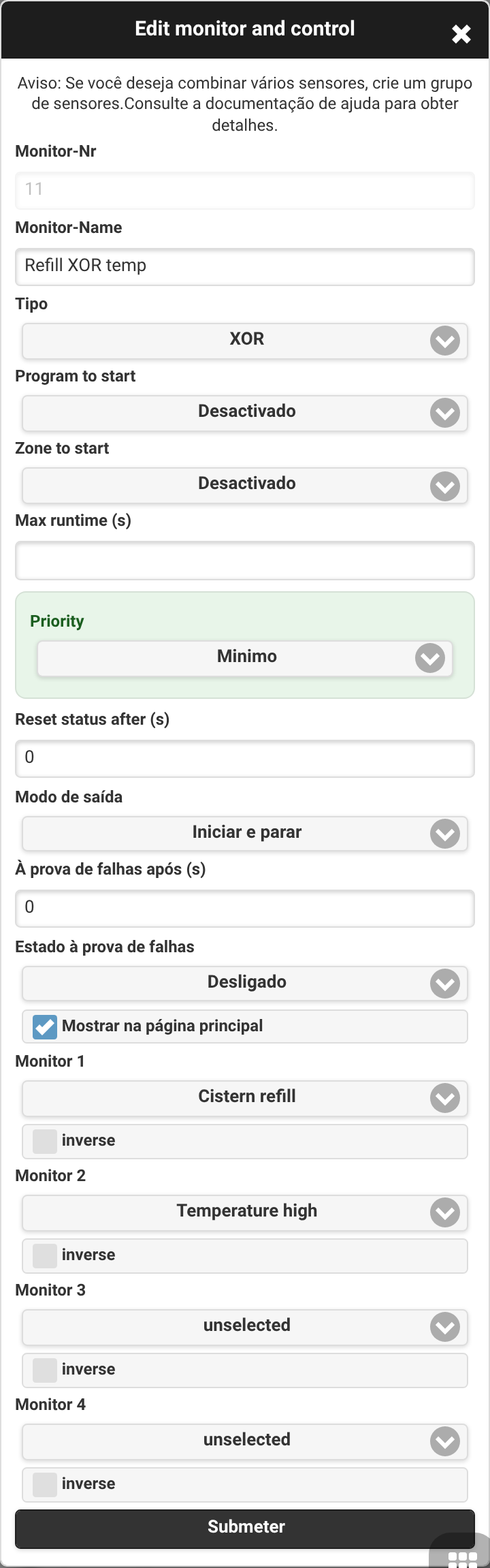 Monitor XOR